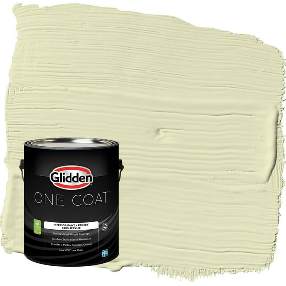 Glidden One Coat Forgive Quickly / Green Flat Interior Paint with Primer, 1 Gallon