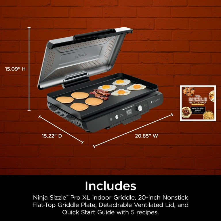 Style　SMART Ninja Sizzle Pro XL 8-Serving Electric Indoor Griddle & Grill, 20