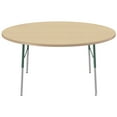 thumbnail image 3 of ECR4Kids 60in Round Premium Thermo-Fused Adjustable Activity Table Maple/Maple/Green - Standard Swivel, 3 of 4