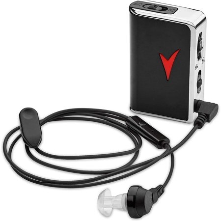 MEDca Personal Sound Audio Hearing Amplifier Device for Sound Gain of 50dB - Black