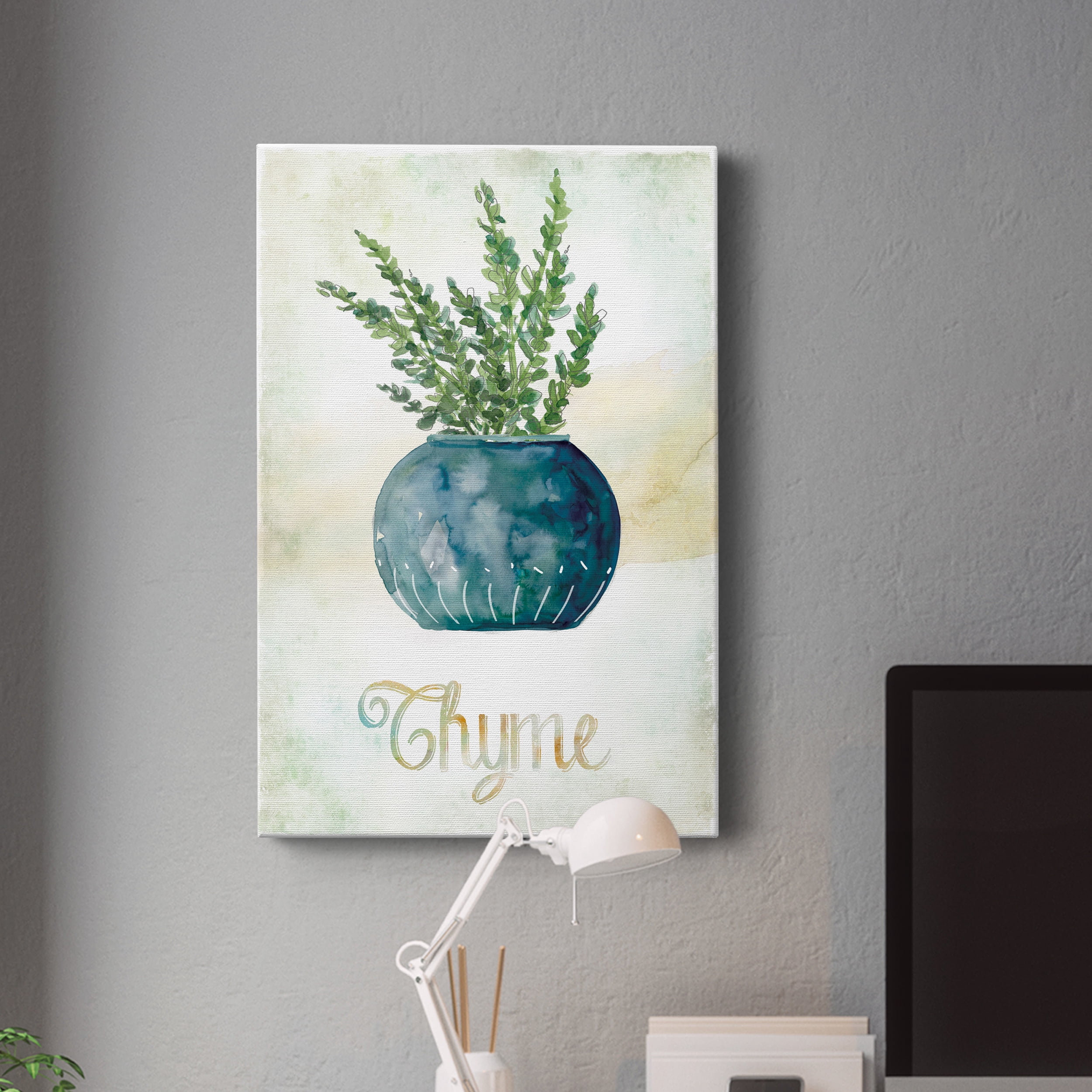 Potted Thyme Premium Gallery Wrapped Canvas - Ready to Hang - 24 x 36