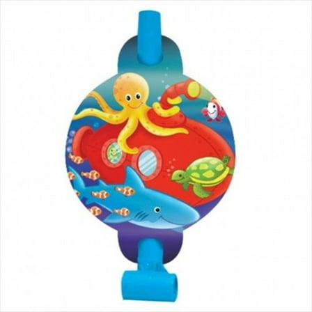 Various Deep Sea Fun Blowouts/Favors, Assorted, Plastic, Birthday, 8 Count