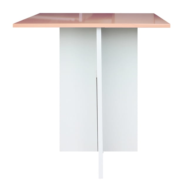 Mesa De Centro Sala Minimalista Mdf Melamico Resistente Durazno Pastel