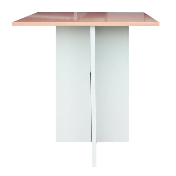 Mesa De Centro Sala Minimalista Mdf Melamico Resistente Durazno Pastel