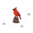 thumbnail image 3 of 6.5" Motion Activated Singing Cardinal Standing on Stump Outdoor Garden Statue, 3 of 7