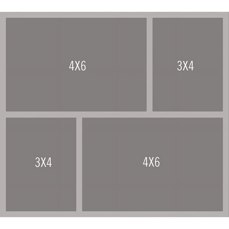 2pcs Page Template-(1) 2-3"X4" 2-4"X6", White
