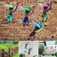 Metal Bird Wall Art Sculpture Outdoor Hanging Ornament for Garden/Home