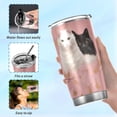 thumbnail image 6 of SKYSONIC Cats Tumbler Stainless Steel Double Wall Vacuum Reusable Insulated Mug with Straw and Built-in Coaste for Cold and Hot Beverages, 12oz, 6 of 7