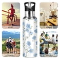 thumbnail image 7 of Yayeee 33oz Insulated Water Bottle Double Wall Stainless Steel with Flip Straw Lid, Forget Me Not, 7 of 7