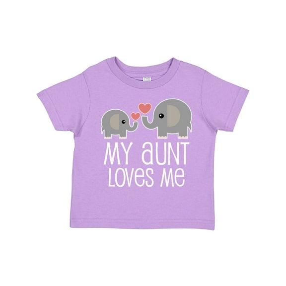 Inktastic My Aunt Loves Me Niece Nephew Elephant Boys or Girls Toddler T-Shirt