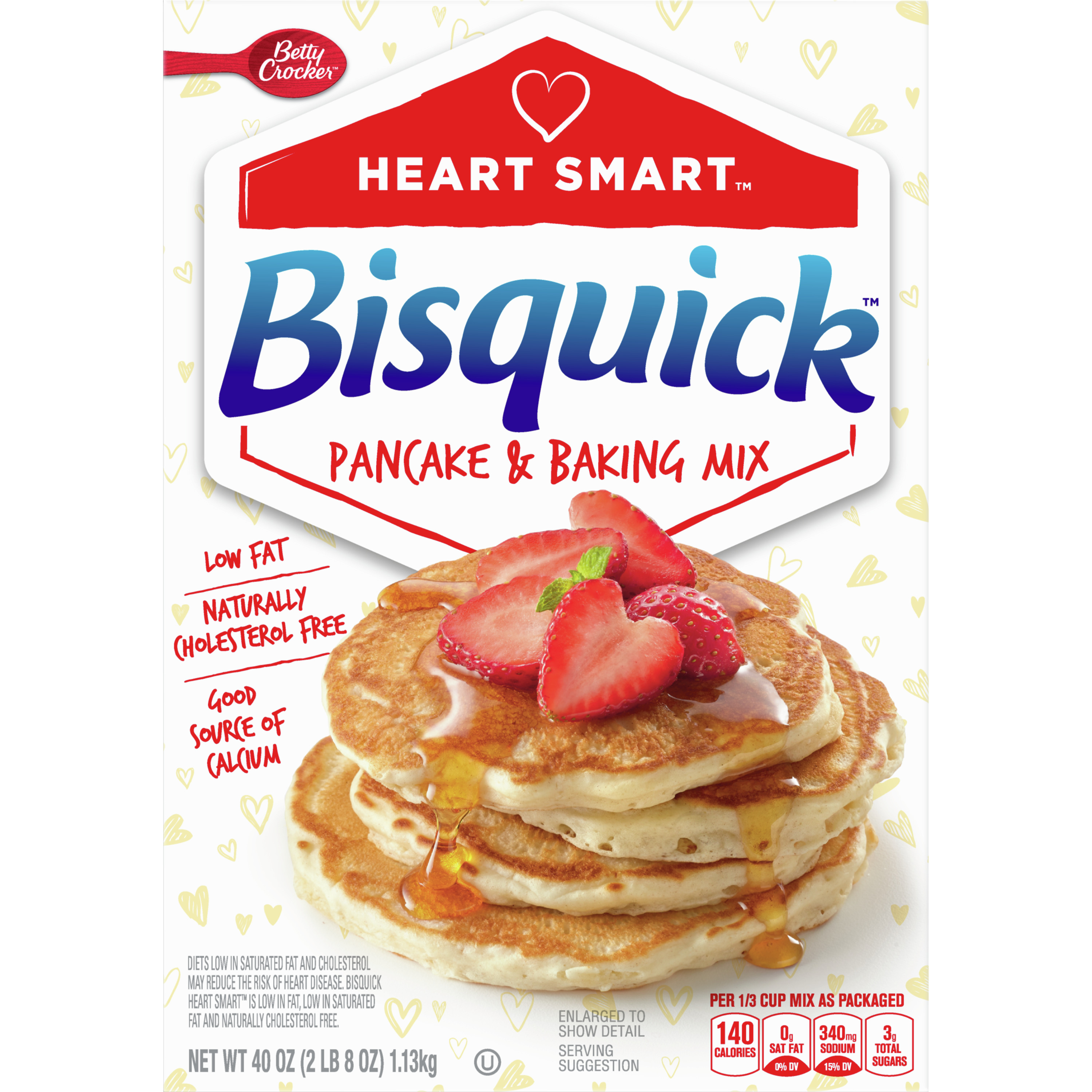 Betty Crocker Heart Smart Bisquick Pancake and Baking Mix, Low-fat & Cholesterol-free, 40 oz. - image 3 of 10
