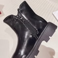 thumbnail image 4 of lnmuld Girls Boots Stylish Girls Ankle Boots for Winter Fashion Soft Sole Casual Dress Shoes with Decorative Bowknot Design Size:9-9.5 Years, 4 of 9