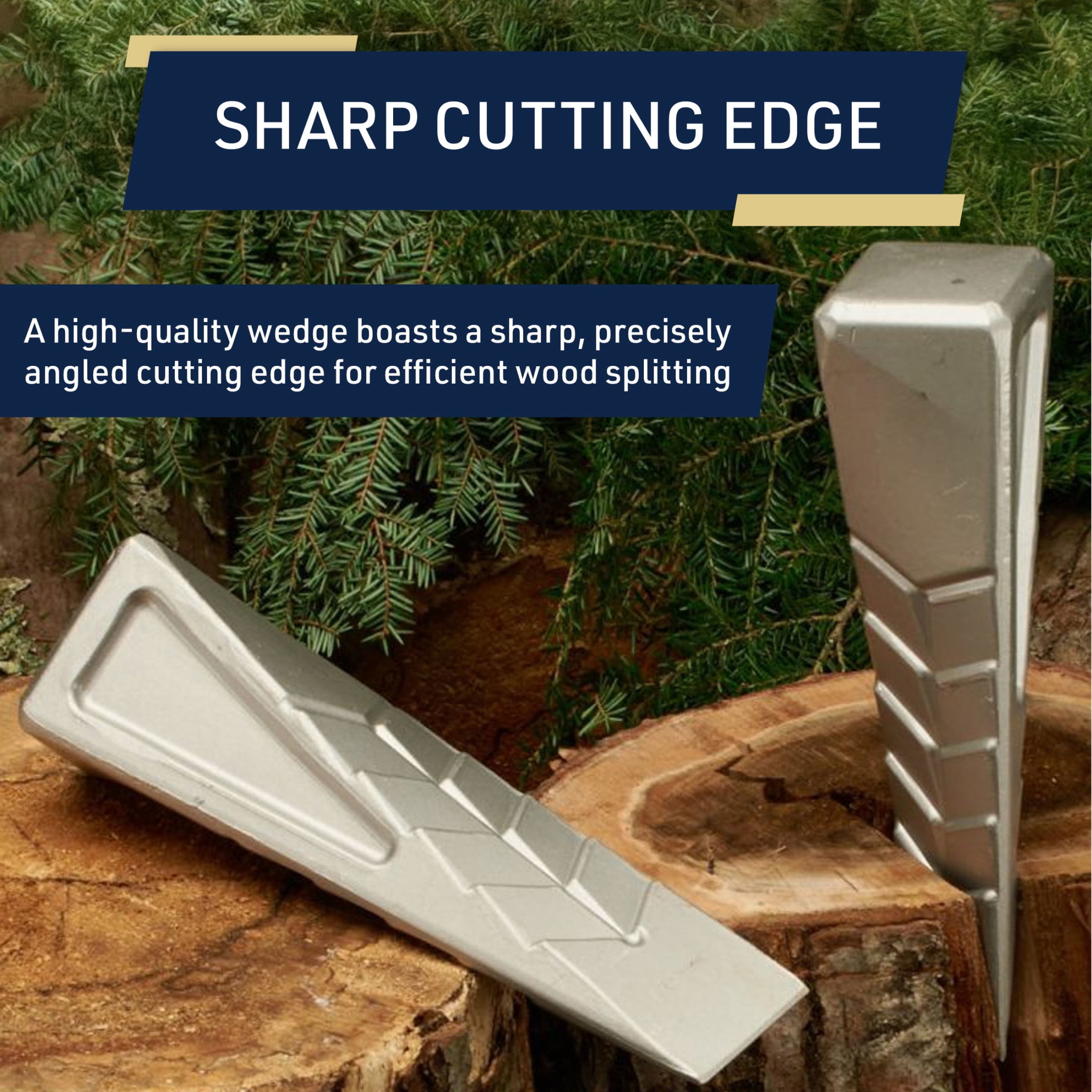 Kings County Tools Wood Splitting Wedge – Hand-Forged Aluminum Log Splitter for Firewood & Kindling