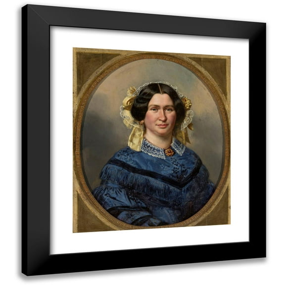 Anonymous 12x14 Black Modern Framed Museum Art Print Titled - Portrait of Florentine Volckhart Nee Schoppe