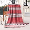 thumbnail image 2 of Red Christmas Striped Pattern Blanket,Comfortable Soft Lamb Wool Throw Blanket,All Season,Warm Lightweight Blankets for Sofa Bed Couch Living Room Chair,50"x60", 2 of 4