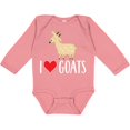 thumbnail image 3 of Inktastic Goat Cute I Love Goats Farm Animal Boys or Girls Long Sleeve Baby Bodysuit, 3 of 5