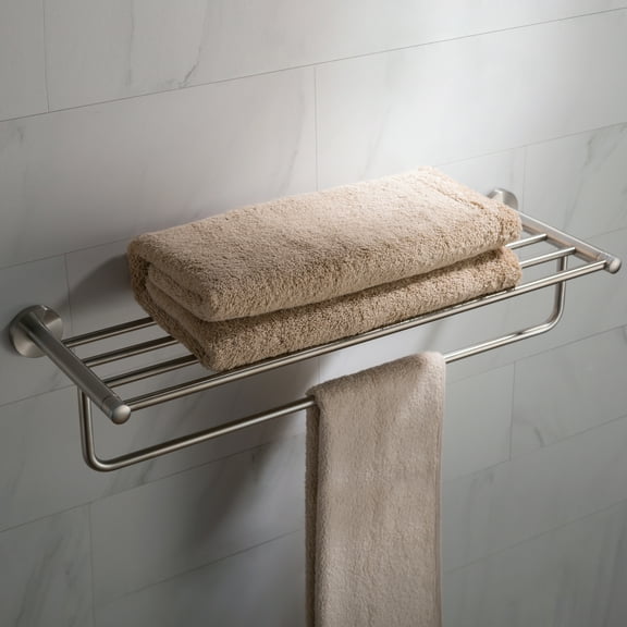 Kraus Bathroom Shelf 8.13" Towel Bar, Brushed Nickel