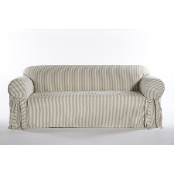 Classic Slipcover Twill one piece loveseat slipcover