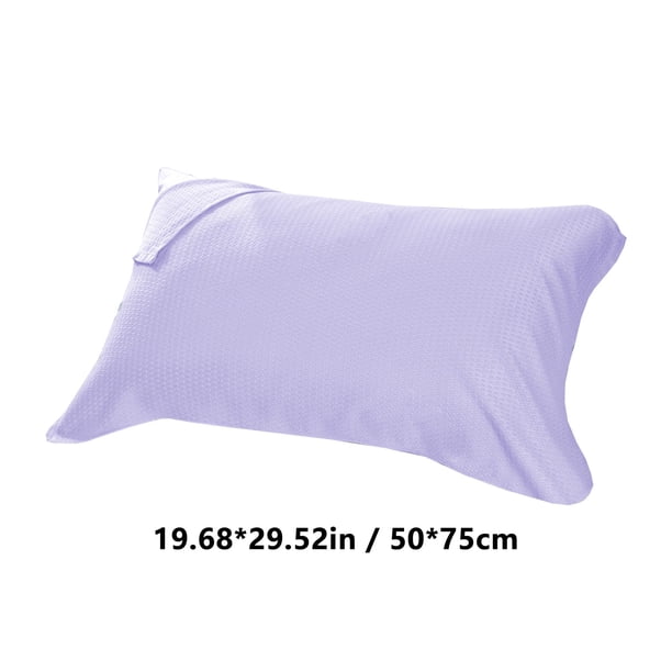 Funda de almohada de fibra de verano con tacto fresco, de punto de algodón, natural, para cama, para el cuidado del cabello, de seda.