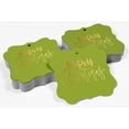 thumbnail image 4 of Inkdotpot Pack Of 50 Real Gold Foil Bracket Shape Paper Tags Merry Christmas Favor Hang Tags, 4 of 6