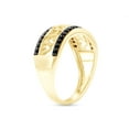 thumbnail image 2 of 1/4 Carat Round Cut Black And White Natural Diamond Promise Heart Wedding Band Ring In 14k Yellow Gold Over Sterling Silver (0.25 Cttw, I2-I3 Clarity) Ring Size-6.5, 2 of 3