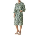 thumbnail image 2 of Kilaqueen Mens Long Robe Palm Tree Printed Soft 3/4 Sleeve Bath Robe Quick Dry Summer Knee Length Comfy Casual Wrap Kimono Bathrobe Housecoat, 2 of 5