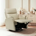 thumbnail image 5 of COLAMY Recliner Chair - Swivel Rocking Glider with PU Leather, Ergonomic High Backrest and Adjustable Recliner for Living Room, Office and Bedroom, Mist, 5 of 7