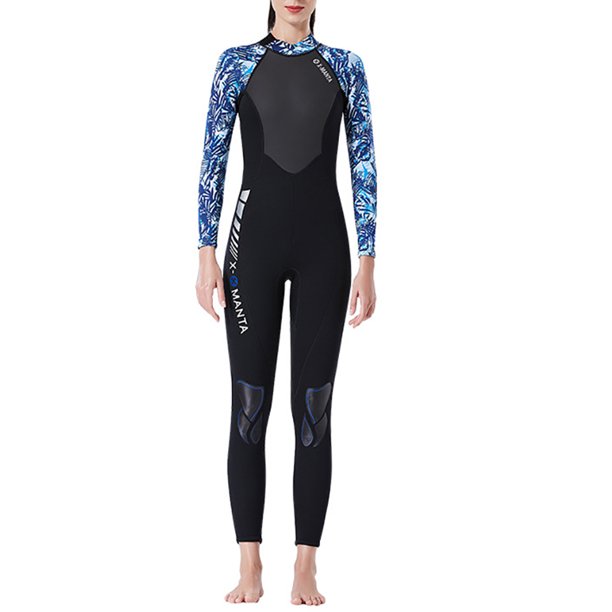 Naiovety Trajes de buceo DiveSail, traje de buceo para hombres y mujeres, traje de neopreno de manga larga, pantalones largos, mono para buceo, Deportes acuáticos Mujer Negro/Azul M Naiovety OD003283-12