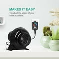 thumbnail image 2 of iPower 4 Inch 230 CFM Inline Duct Ventilation Fan with Speed Controller, Quiet Vent Blower for Hydroponics Grow Tent, Greenhouse Air Circulation, Black, 2 of 7