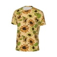 thumbnail image 6 of Wukai Sunflowers Print Men's Short-Sleeved Mesh T-Shirt,Quick-Dry Short Sleeve Workout T-Shirt-Medium, 6 of 8