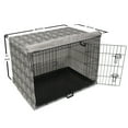 thumbnail image 6 of Geometric Dog Crate Cover, Greyscale Rings Overlapping Ovals Interlocked Ellipses Retro Mosaic Modern Graphic, Easy to Use Pet Kennel Cover Small Dogs Puppies Kittens, 7 Sizes, Grey, by Ambesonne, 6 of 6
