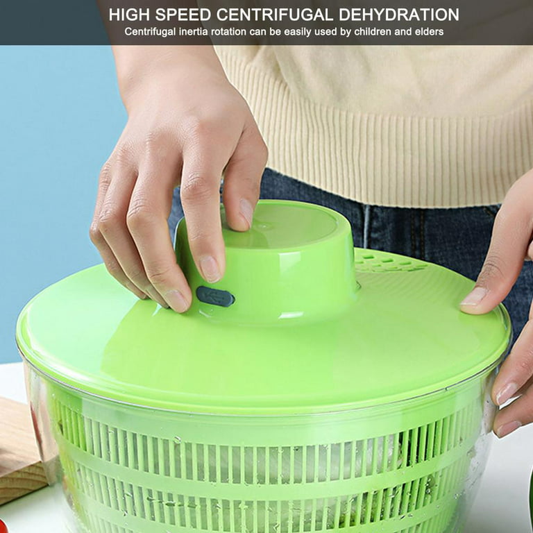 1) - Huji Multifunctional Salad Spinner and Mandoline Set, Salad Tosser and  Drainer, Vegetable Dryer with 6 Blades and Pouring Spout (1)