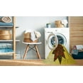 thumbnail image 2 of Ahgly Company Tapis d'Intérieur Lavables en Machine, Ronds, Transitionnels, Jaune Or Vif, Ronds de 8 Pi, 2 of 7