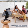 thumbnail image 5 of Shark FlexBreeze Pro Mist Fan, Indoor & Outdoor, Integrated Misting, Pedestal to Tabletop, Corded or Cordless, Up to 24-Hr Battery, Oscillating, FA302 Charcoal Grey, 5 of 8