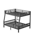 thumbnail image 6 of New Full XL Over Queen Metal Bunk Bed with Ladder and Slats Support for Adults Teens, Black, 6 of 8