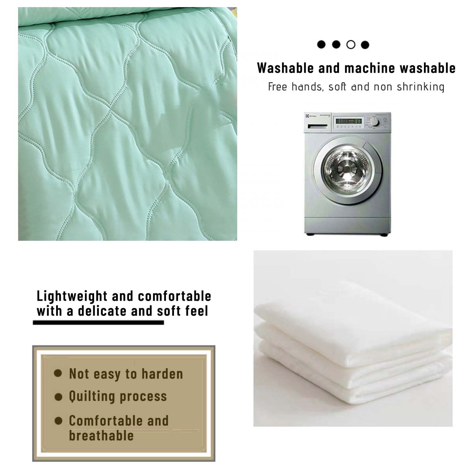 cvlncycling Washed Cotton Summer Quilt ,Skin-friendly Plain Printed Washed Cotton Summer Quilt,Soft Coverlet Bedding Set,Quilted Blanket,For Hot Sleepers And Night Sweats