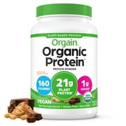 Orgain Organic Vegan 21g Protein Powder, Plant Based Shake Drink, Chocolate Peanut Butter 2.03lb
