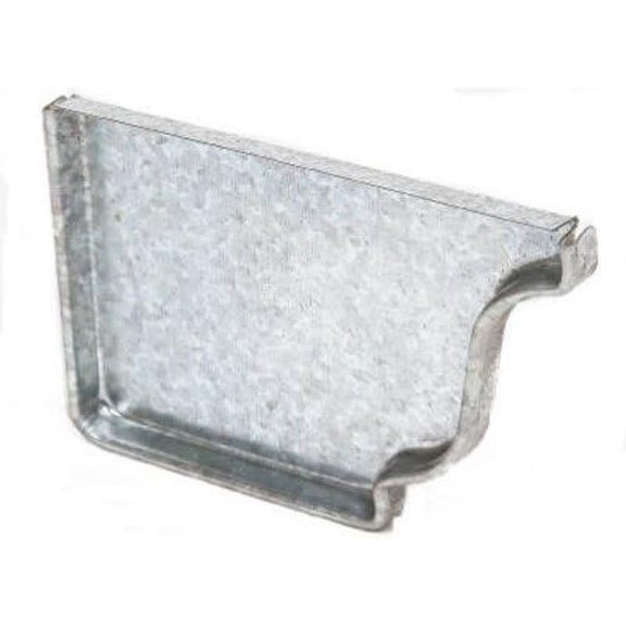 AMERIMAX HOME PRODUCTS 15205 4-Inch Mill Finish Galvanized Left End Cap