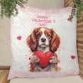 thumbnail image 3 of Happy Valentine's Day Cavalier King Charles Spaniel Brings Love Heart Quilt Blanket Dog Lover Gifts Cozy Comforter Throw Blanket - 02028, 3 of 5