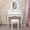 White, variant on Modern Makeup Vanity Desk with Lighted Oval Mirror – 5 Large Drawers – Cushioned Stool – Ideal for Bedroom, Girls, Women, Kids – White with Light USA