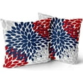 thumbnail image 2 of 4th of July Pillow Covers 18X18 in Patriotic Red Navy Blue Dahlias Floral Decorative Couch Pillow Cases Set of 2 Farmhouse Rustic Throw Pillows Home Decor for Room Bedroom Bed Cushion Outdoor, 2 of 6