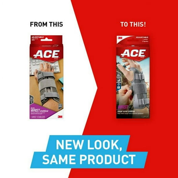 Ace Right Wrist Stabilizer Adjustable Relieve Carpel Tunnel, 1ct, 6-Pack