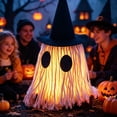 thumbnail image 5 of Clearance! Halloween Light Up Ghost Decor, Glowing Yarn Ghost Table Ornament with Witch Hat, Cute Spooky Photo Prop Gift for Home Party Shelf Decor, 5 of 5