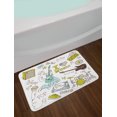 thumbnail image 2 of Popstar Party Bath Mat, I Love Music Themed Sketch Composition Instruments Musician Girl, Non-Slip Plush Mat Bathroom Kitchen Laundry Room Decor, 29.5 X 17.5 Inches, Khaki Pale Blue Brown, Ambesonne, 2 of 2