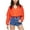 Orange - red, variant on Free People Womens Tropical Summer Knit Blouse, White, Small