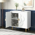 thumbnail image 3 of GETYES Modern Storage Cabinet with Floral Pattern Panel and Adjustable Shelf, 3 of 8