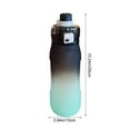 thumbnail image 3 of 900ml Gradient Plastic Water Bottle for Gym, School & Outdoor | 2-in-1 Straw & Sip Lid | Leak-Proof, Portable with Handle | 1-Pack, 3 of 6