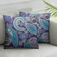 thumbnail image 2 of COMIO  Throw Pillow Cover Blue Persian Based on Traditional Asian Paisley Monochrome India Home Decorative Square Pillow Case for Men Women Boy Gilrs Livingroom Cushion Cover 2pc, 2 of 6