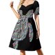 thumbnail image 1 of Vestido de manga corta con estampado de tortuga marina floral - Hermoso vestido de verano para mujer Ropa estética, 1 of 7