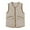 #04 Khaki 【Mix & Match Your Daily Essentials】, variant on Women's Thin Solid Color Sleeveless V-Neck Zipper Pocket Bottoming with Waistcoat Jacket | Aestivo,Black L2